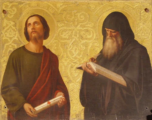 И.Дорнер. Свв. Алексий, человек Божий, и Иоанн Лествичник, игумен Синайский