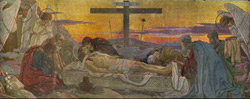 Положение во гроб. Мозаика по эскизу В.В.Беляева